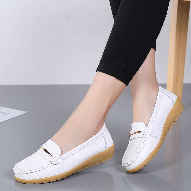 Two-layer Cowhide Middle-aged And Elderly Mothers Shoes
