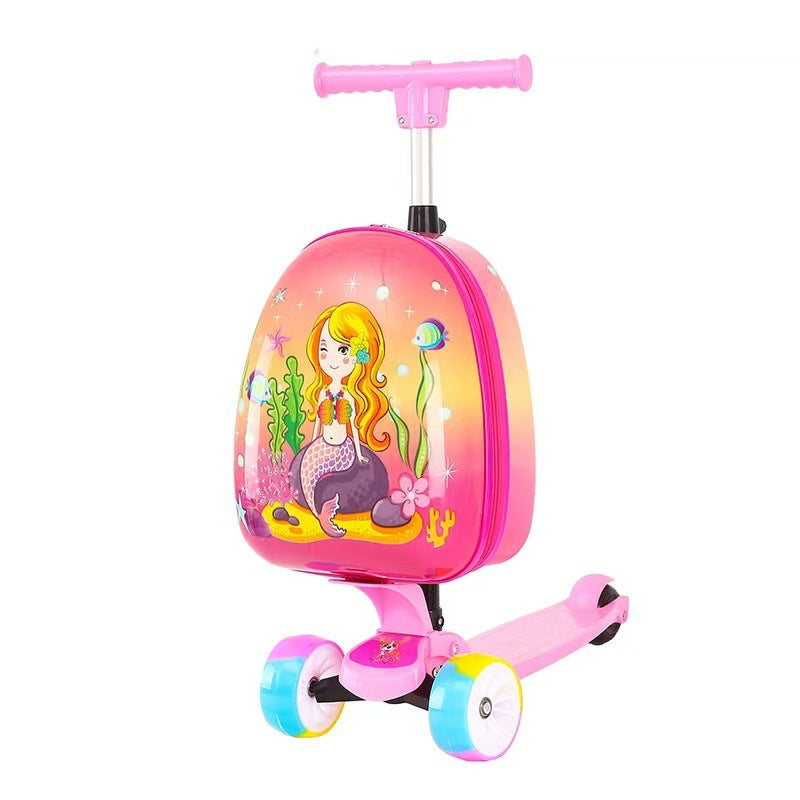 Children's Cute Cartoon Scooter Trolley Case