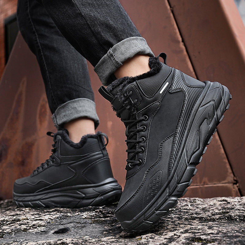 Zapatos Altos Acolchados De Algodón Fríos Y Cálidos Invierno