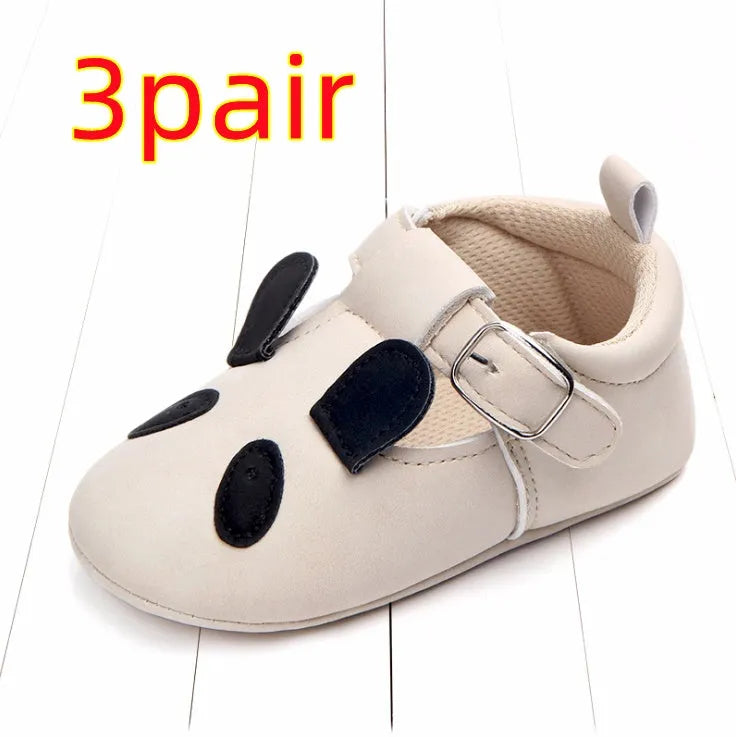 Primavera y otoño zapatos de bebé de animales de dibujos animados de cuero mate antideslizante zapatos de bebé de fondo suave al por mayor 0884