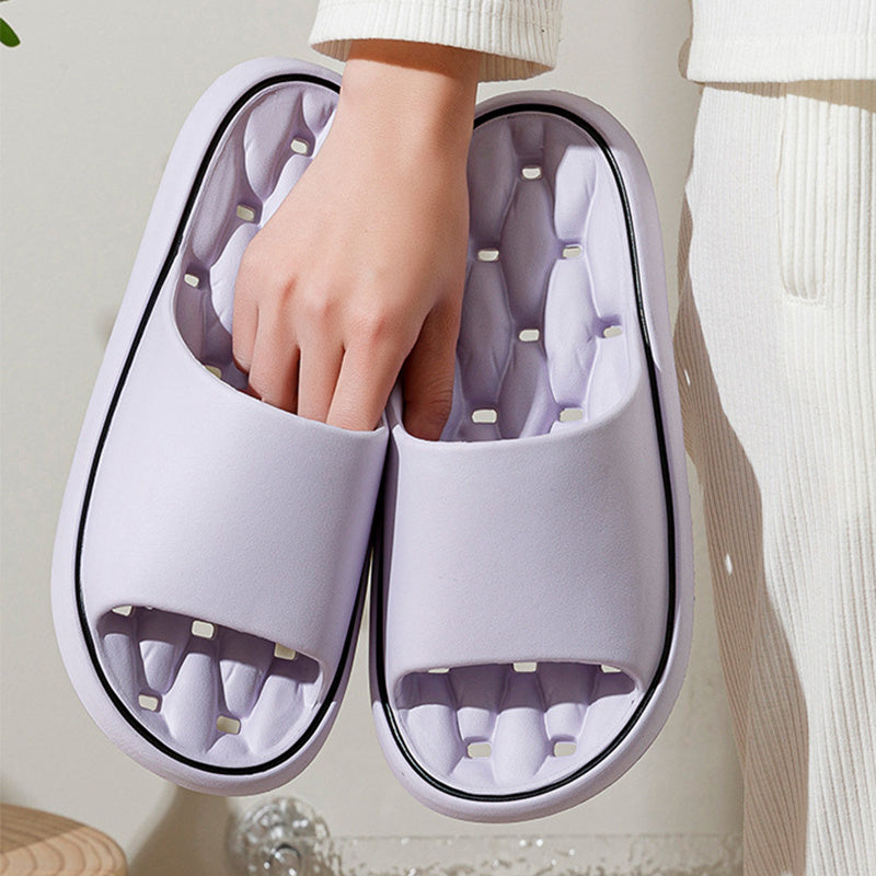 Zapatillas de baño de diseño antideslizante para hombre y mujer, zapatos de casa con suela gruesa de verano para el hogar, para dormitorio