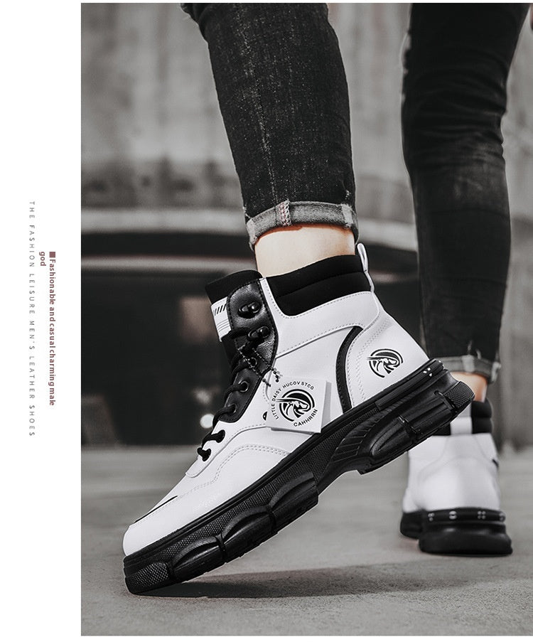 Botas Martin de estilo británico de caña alta y tendencia informal para hombre