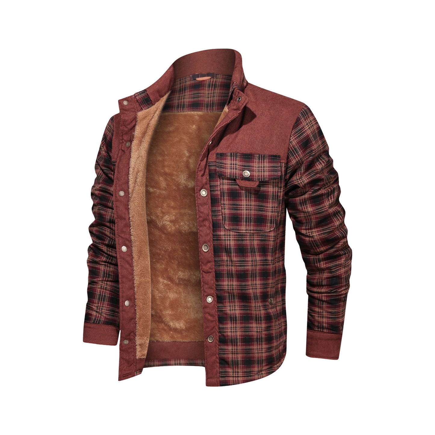 Chaqueta de abrigo grueso de lana para hombre