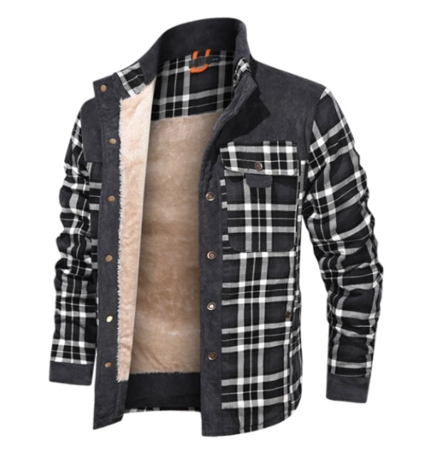 Chaqueta de abrigo grueso de lana para hombre