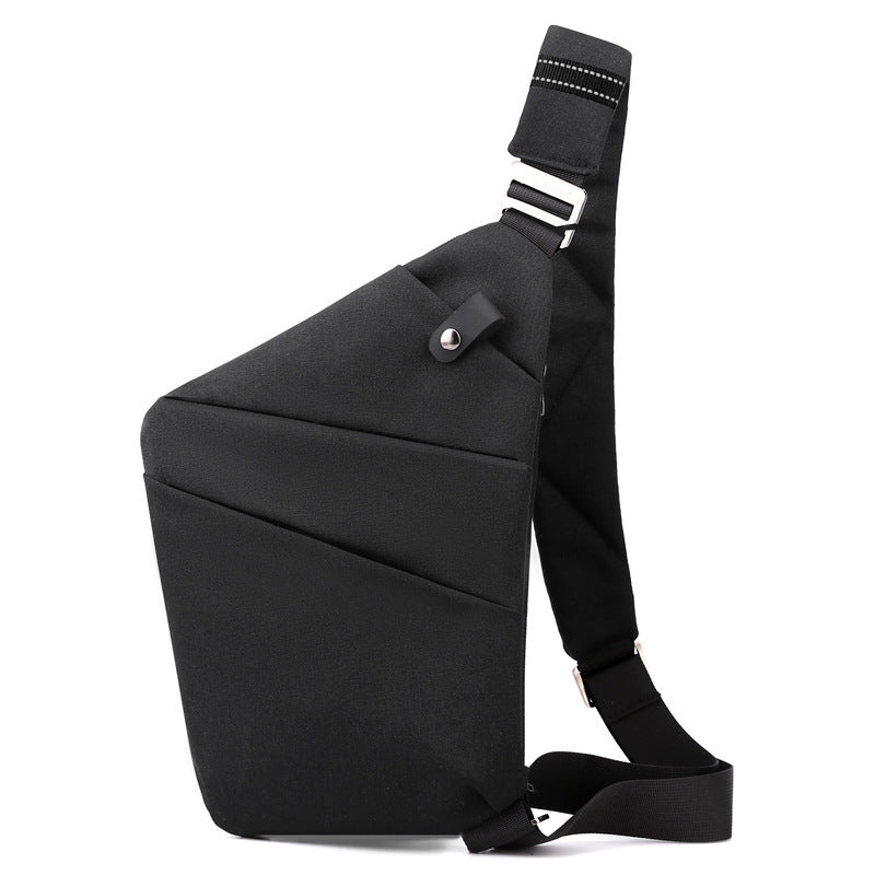 Bolsos de lona en el pecho para hombres y mujeres en un hombro