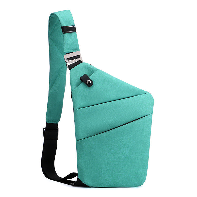 Bolsos de lona en el pecho para hombres y mujeres en un hombro