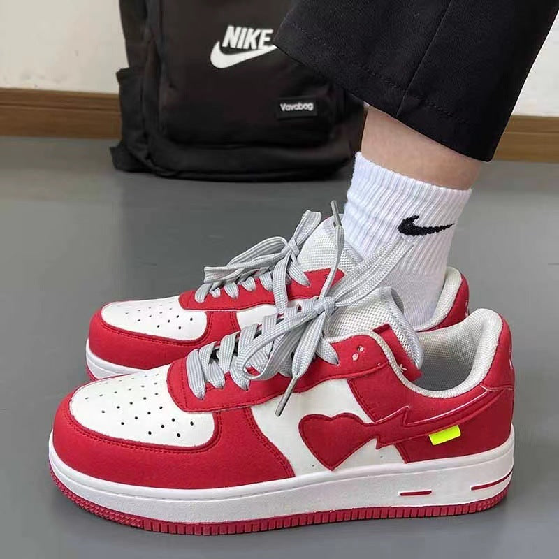 Zapatos deportivos con parte inferior gruesa y empalme informal a la moda para hombre
