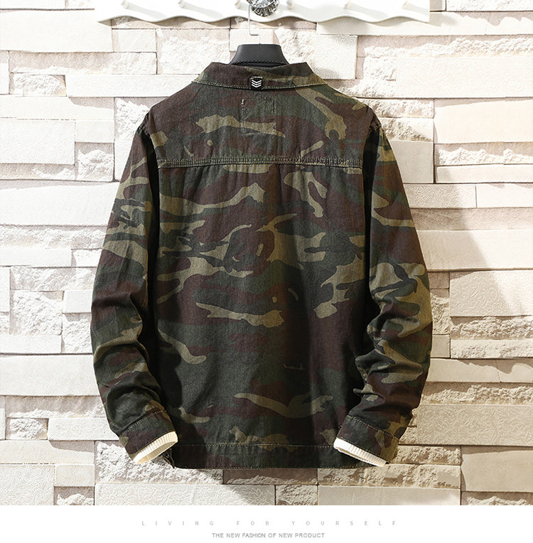 Nueva chaqueta vaquera de camuflaje para hombre, abrigo para hombre, chaqueta vaquera masculina, chaqueta y abrigos, diseño de moda, ropa de marca de otoño