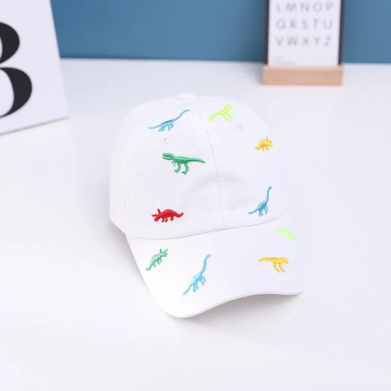 Gorros de béisbol para niños pequeños dinosaurios coloridos