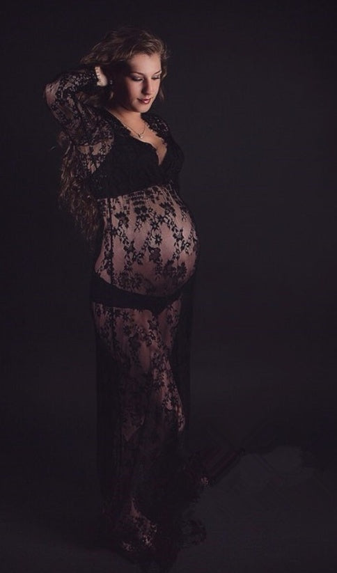 Vestido de encaje con perspectiva sexy, faldas para embarazadas, embarazadas, fotografía, maternidad, fotografía y vestimenta.