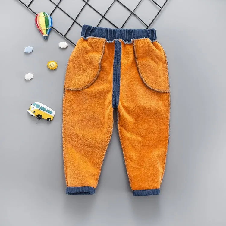 Bébé hiver plus le velours jeans