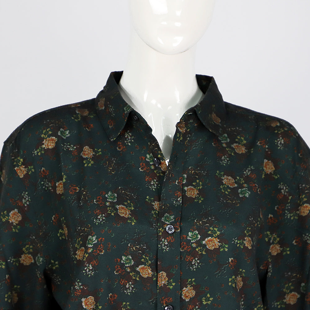 Nueva moda Casual camisa manga larga para hombre estilo europeo camisa ajustada para hombre camisas florales de algodón de alta calidad ropa para hombre