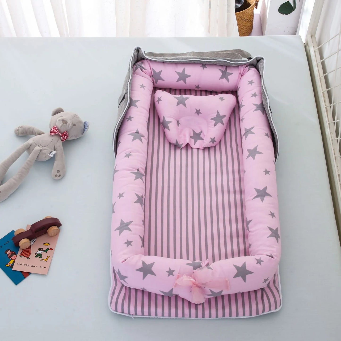 Cama de bebé plegable,