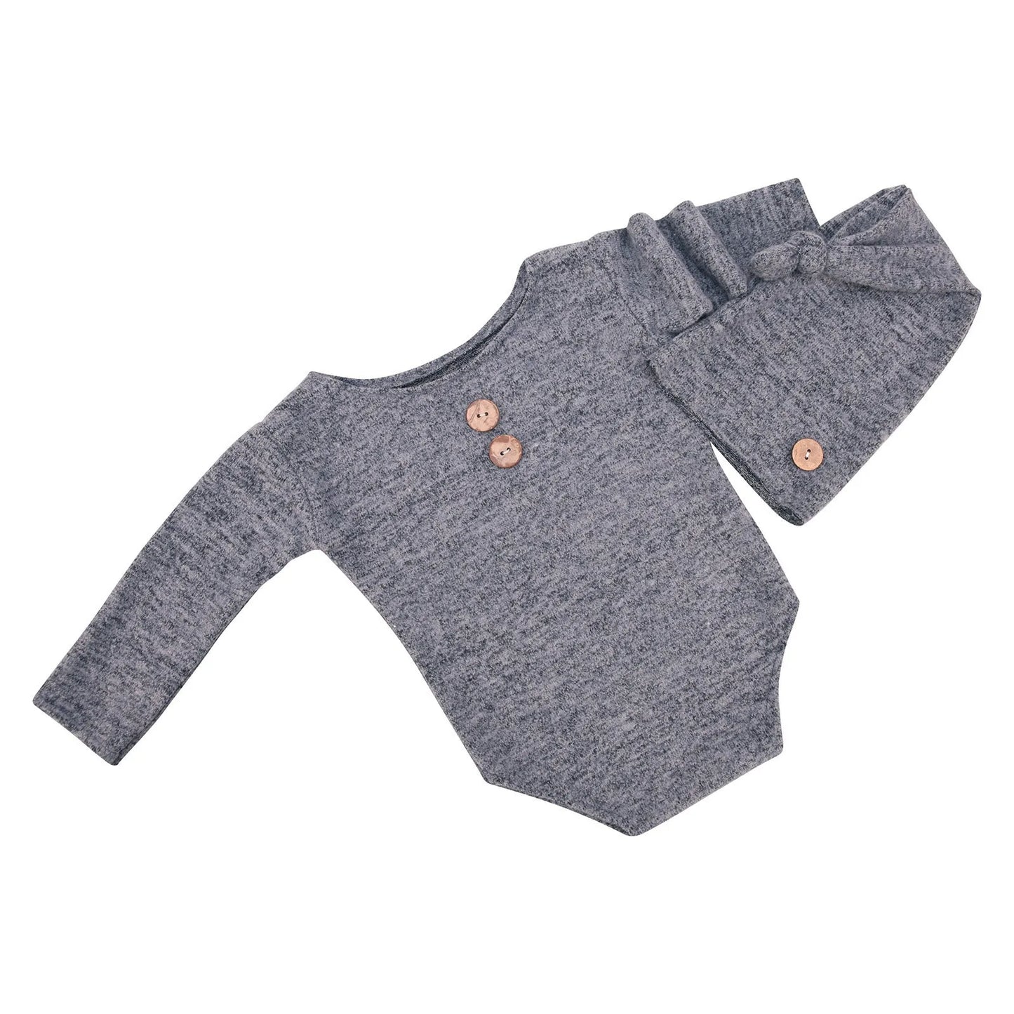 Bébé Photo Vêtements Accessoires Bouton Chapeau Deux Ensembles