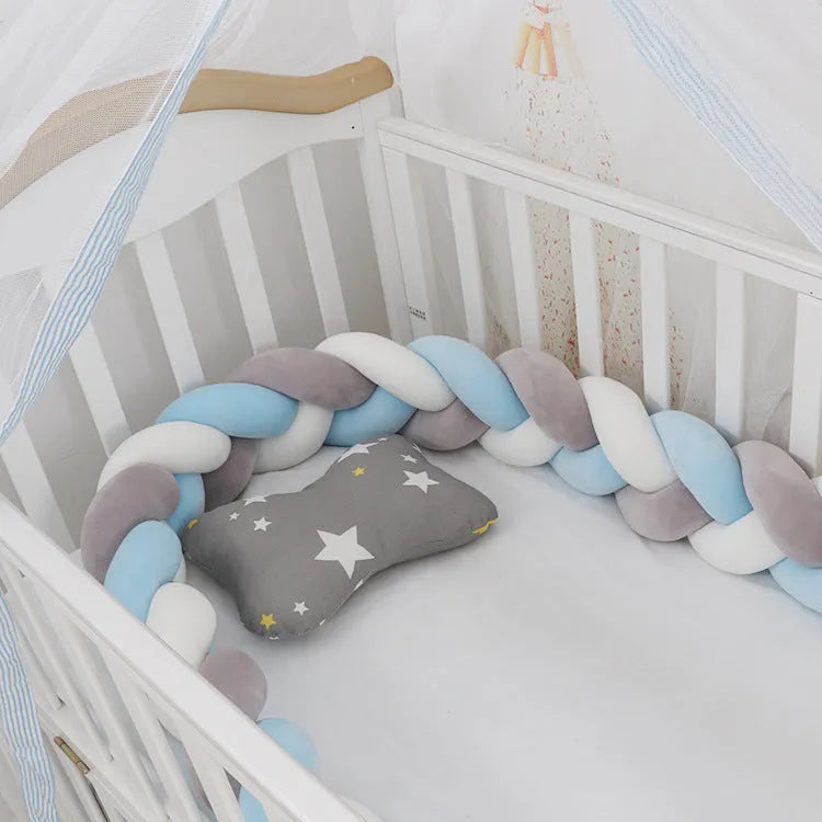 Bébé Pare-chocs lit Tresse Noeud Oreiller Coussin Pare-chocs pour Infantile cuna Bebe allumé lit Protecteur Tour de lit Chambre Décor