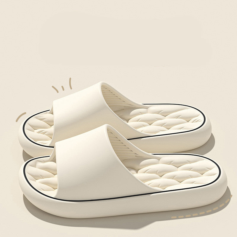 Zapatillas de baño de diseño antideslizante para hombre y mujer, zapatos de casa con suela gruesa de verano para el hogar, para dormitorio