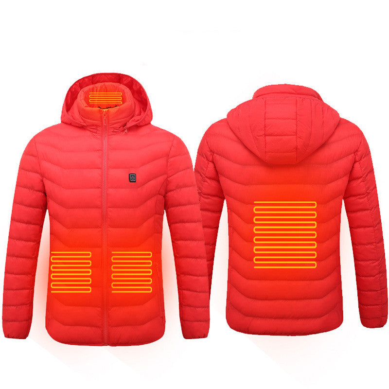 Nueva chaqueta calefactable, abrigo eléctrico USB, abrigo de algodón, ropa térmica, chaleco calefactor, ropa de hombre para invierno