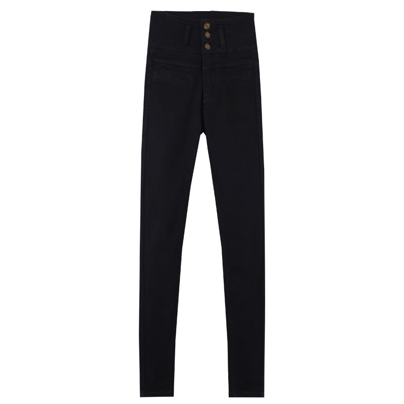 Plus velvet thick jeans women's winter thick warm lamb cashmere