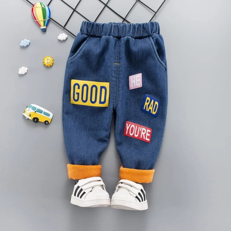 Bébé hiver plus le velours jeans