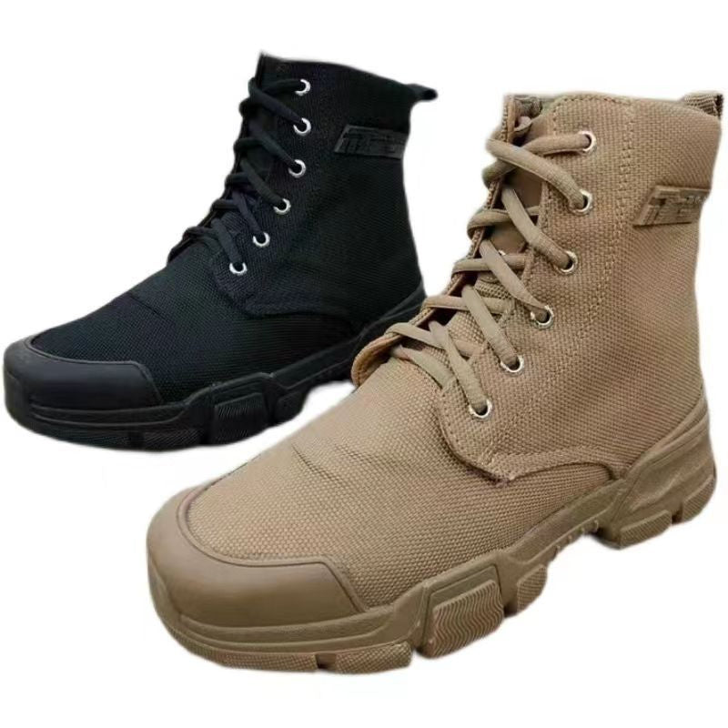 Botas Martin de lona para herramientas de protección laboral de caña alta, impermeables con parte inferior gruesa