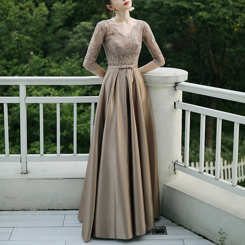 Vestido de noche elegante para banquete de mujer