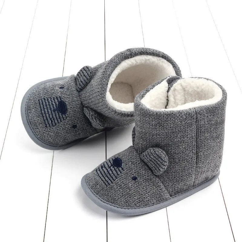Zapatos de algodón cálidos de lana para bebé, zapatos altos cálidos de invierno
