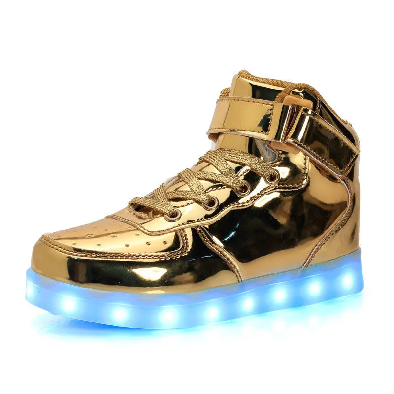 Zapatillas luminosas informales de moda para niños