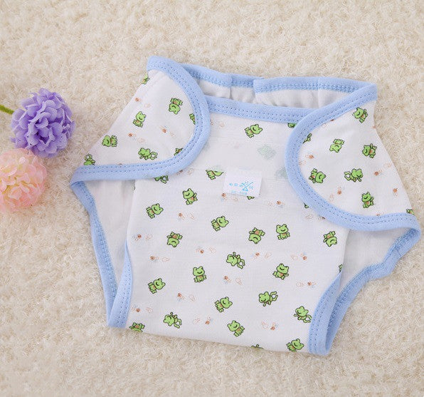 Pañal de tela con estampado de dibujos animados de algodón, pañal lavable para bebé