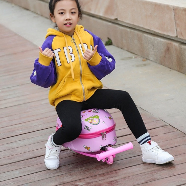 Children's Cute Cartoon Scooter Trolley Case