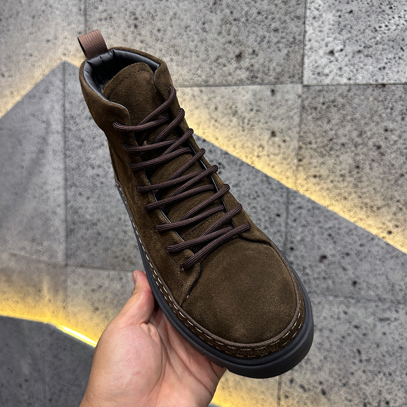 Botas Martin de ante Zapatos informales con parte inferior hundida y cálida con forro polar