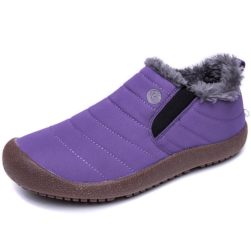 Dacomfy, zapatos de invierno para hombre, botines, botas de nieve de piel cálida, zapatos impermeables sin cordones, zapatillas cómodas de talla grande