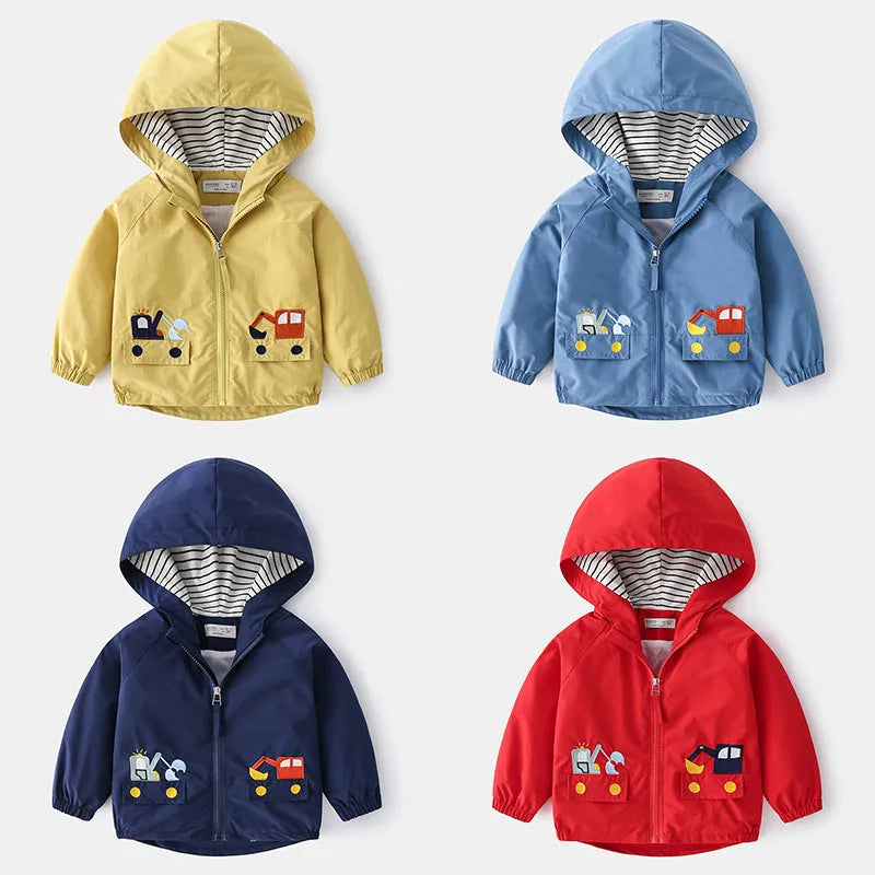Style occidental dessin animé printemps vêtements garçon veste printemps et automne