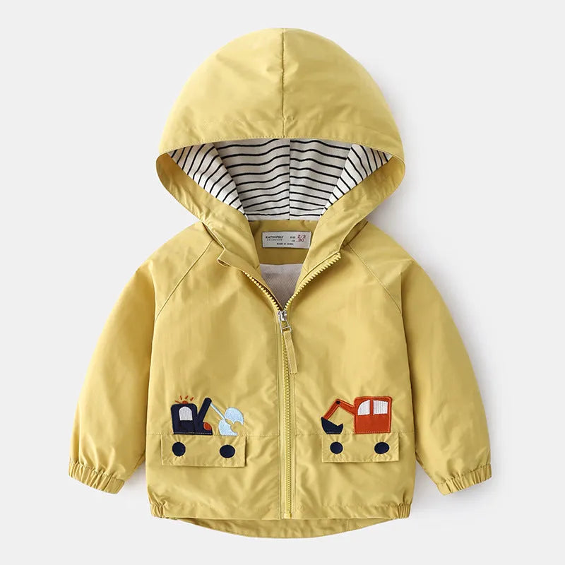 Style occidental dessin animé printemps vêtements garçon veste printemps et automne