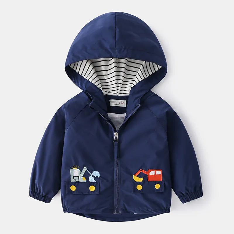 Style occidental dessin animé printemps vêtements garçon veste printemps et automne