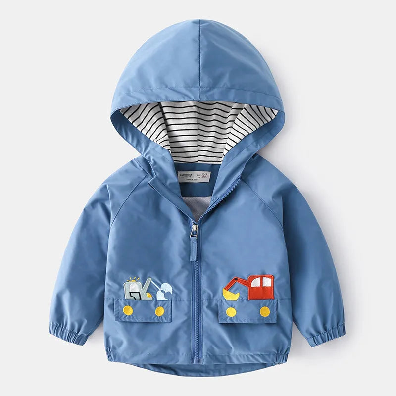 Style occidental dessin animé printemps vêtements garçon veste printemps et automne