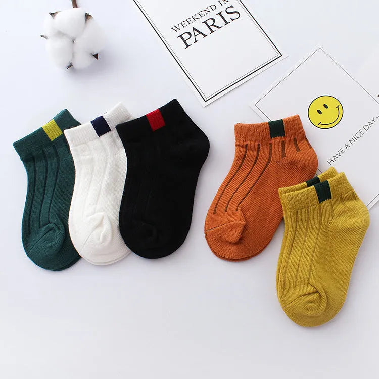 Calcetines de barco para niños, calcetines de red finos para primavera, verano y otoño, calcetines blancos de algodón para bebés