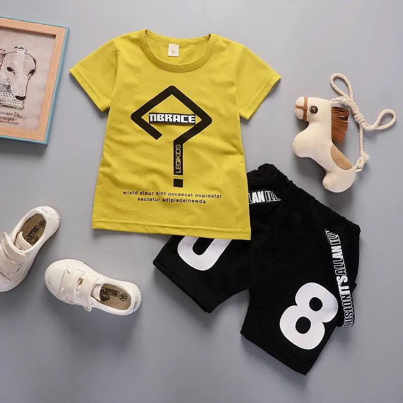 Deux-pièces bébé garçon manches courtes point d'interrogation costume