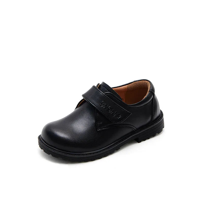 Zapatos de cuero para espectáculo de niños británicos Zapatos de cuero negros