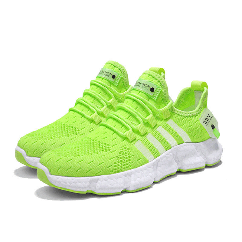 Lying Weave Zapatos para correr para hombre, zapatillas ligeras de palomitas de maíz, zapatos deportivos cómodos para caminar, zapatos casuales para seguir corriendo