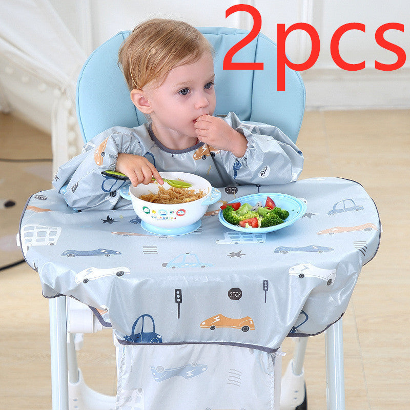 Bebé comiendo silla de comedor babero cubierta ropa de alimentación antisuciedad vestido