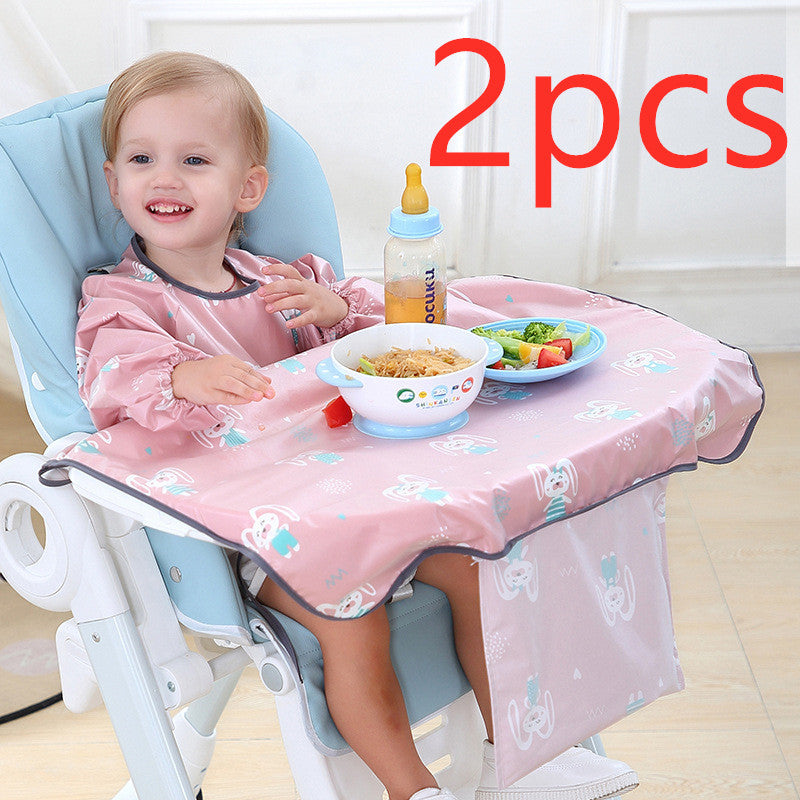 Bebé comiendo silla de comedor babero cubierta ropa de alimentación antisuciedad vestido