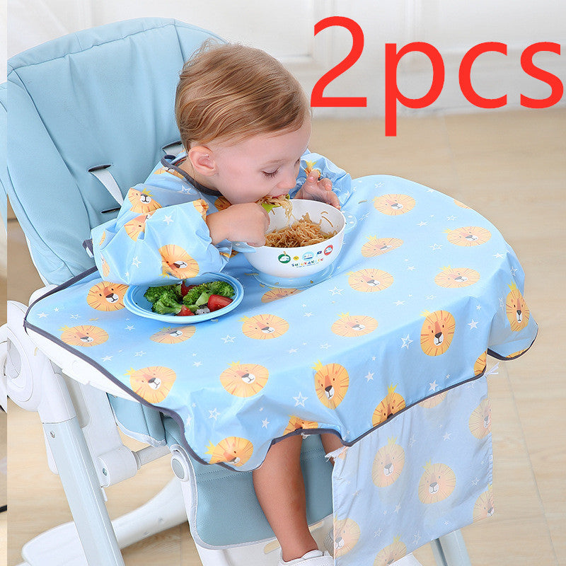 Bebé comiendo silla de comedor babero cubierta ropa de alimentación antisuciedad vestido