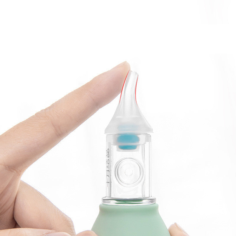 Aspirador Nasal de silicona para bebés, tipo bomba, limpiador de moco nasal frío neonatal