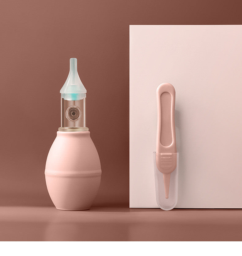Aspirador Nasal de silicona para bebés, tipo bomba, limpiador de moco nasal frío neonatal