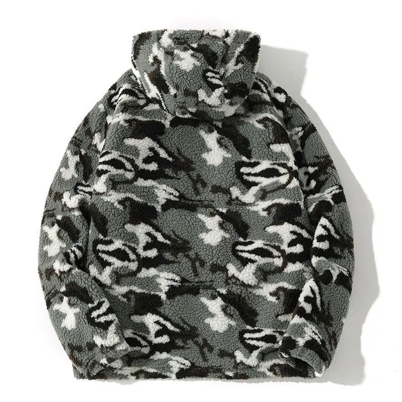 Chaqueta de terciopelo de cordero abrigo otoño e invierno moda costura suelta y cálida