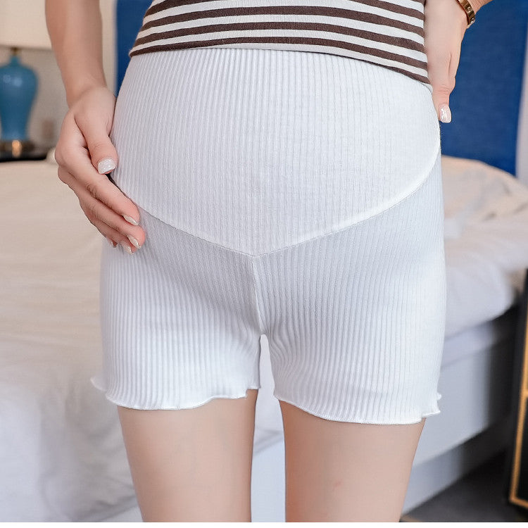 Ropa de maternidad, leggings, pantalones cortos de cintura baja, pantalones de seguridad que combinan con todo, pantalones para levantar el vientre para mujeres embarazadas