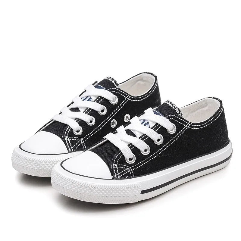 Dentelle-Up Blanc Chaussures Pour Garçons Et Filles