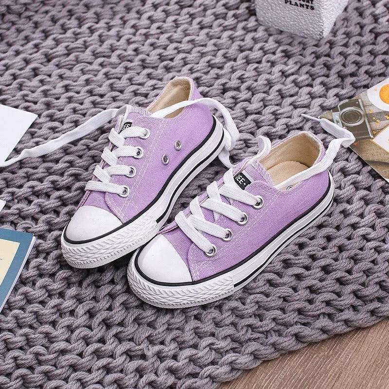 Dentelle-Up Blanc Chaussures Pour Garçons Et Filles