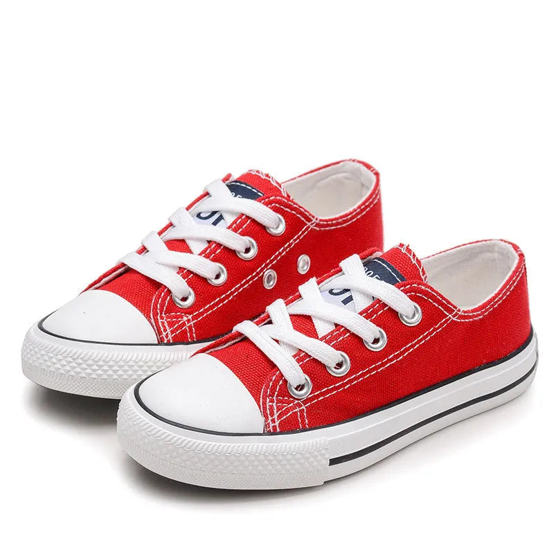 Dentelle-Up Blanc Chaussures Pour Garçons Et Filles