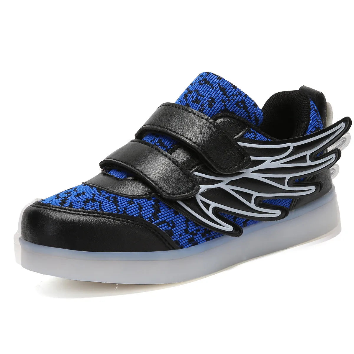 Zapatos para niños Zapatos de luz LED alas para niños zapatos ligeros carga usb zapatos luminosos coloridos zapatos ligeros casuales